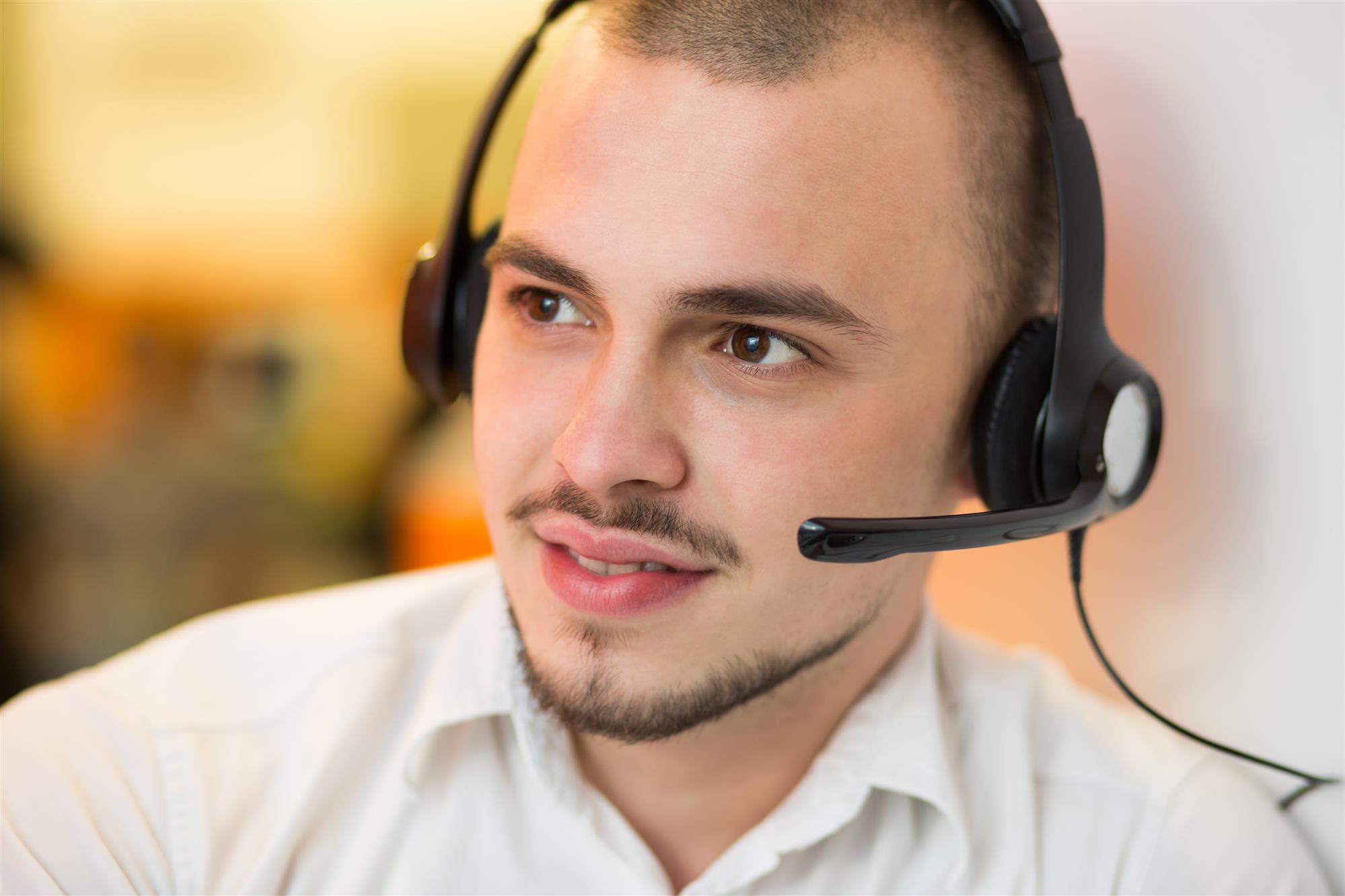 Live Answering Service from man on a headset