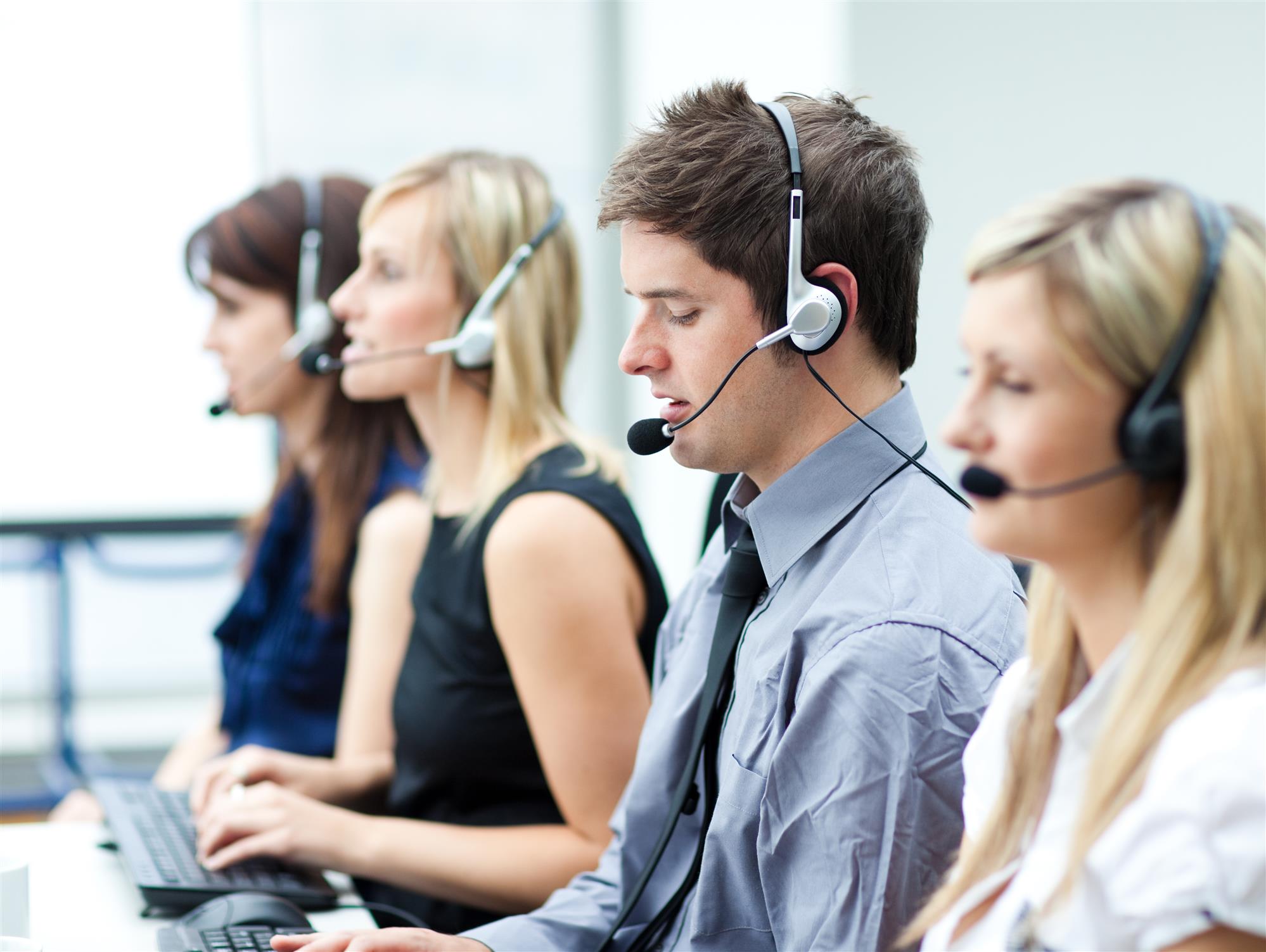 People performing Call Center Best Practices