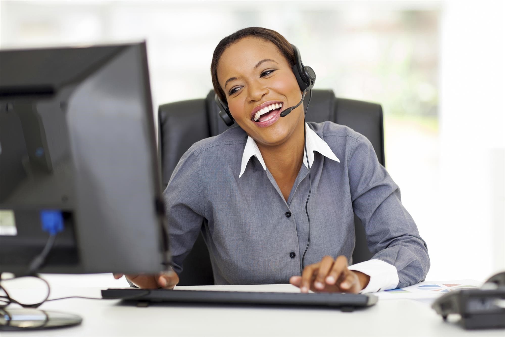 Call Center Operator Personalizing Her Customer Service