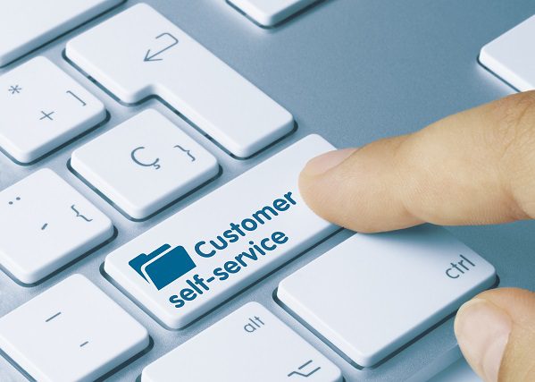 Customer self service button