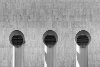 image of 3 vents against a gray background representing an HVAC answering service