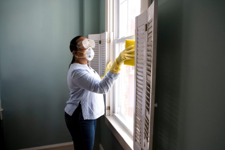 image of a women cleaning representing the need for an appointment setter